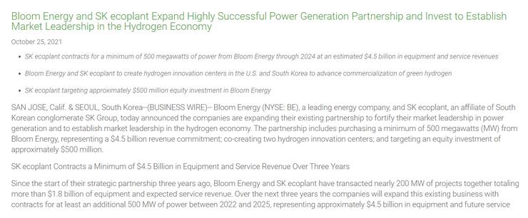 氫能概念股Bloom Energy與SK子公司簽訂45億美元大單，股價(jià)暴漲近30%.jpg